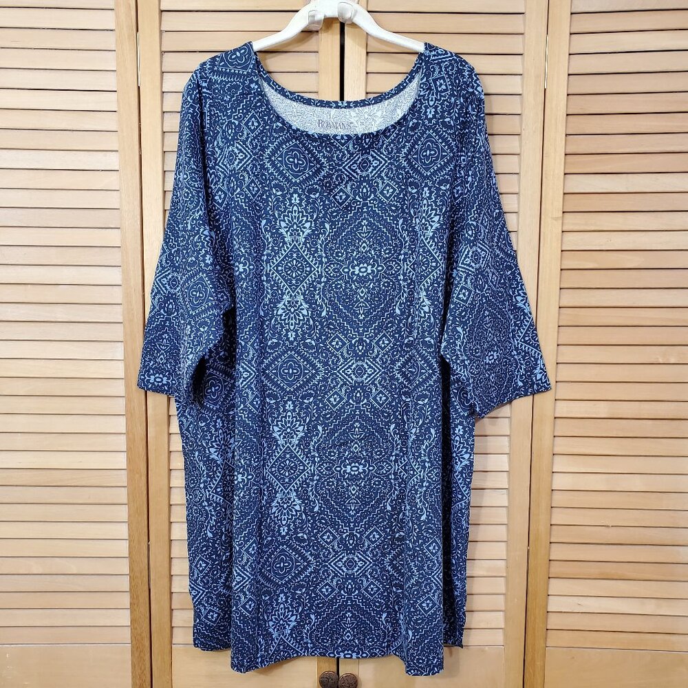Roaman's Boatneck Ultimate Tunic with Side Slits 3X (30/32)